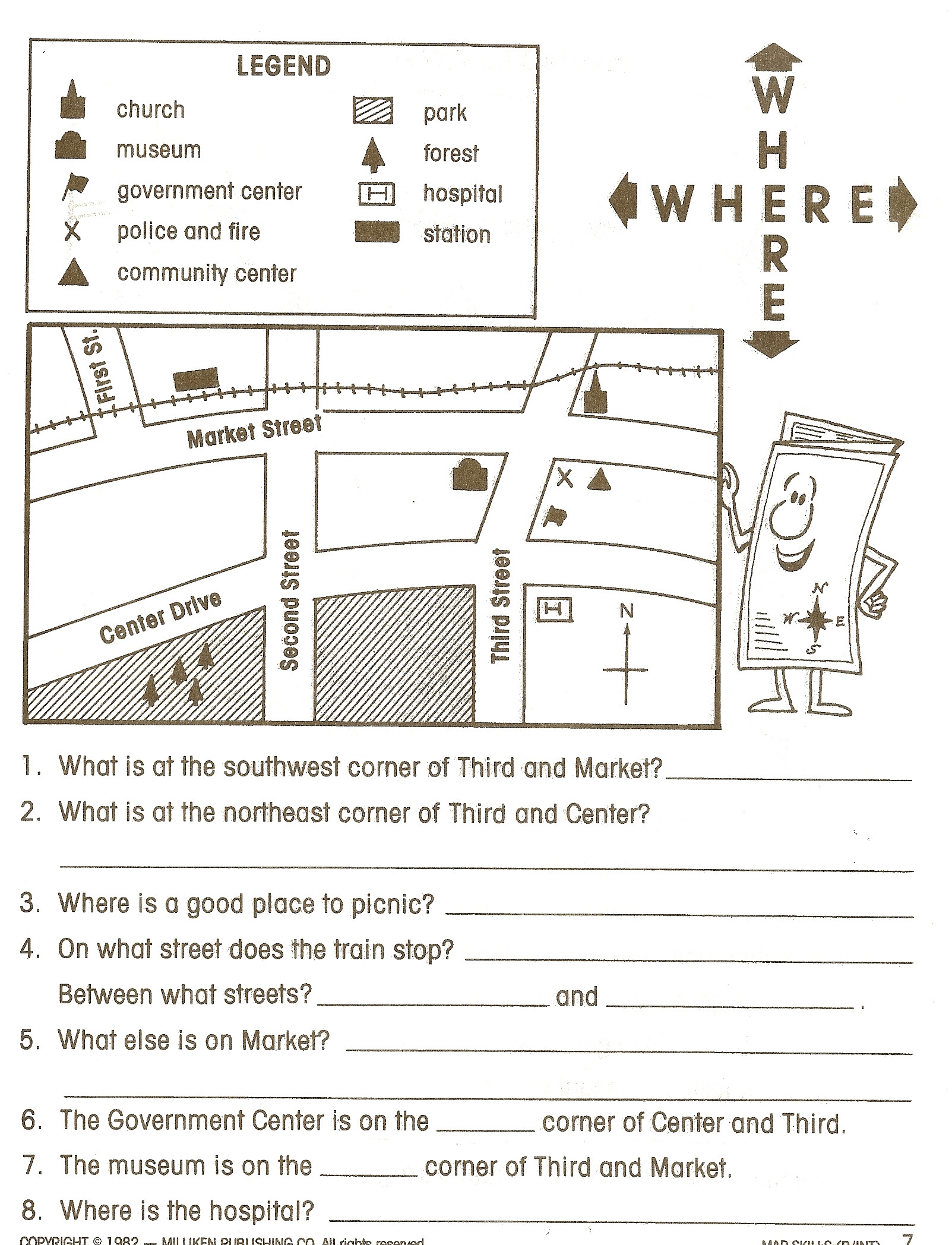 Kindergarten map worksheets free Myscres