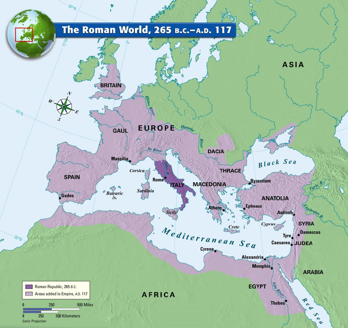 Printable Map Roman Empire Unique The Roman World 265 B C A D 117 History Pinterest