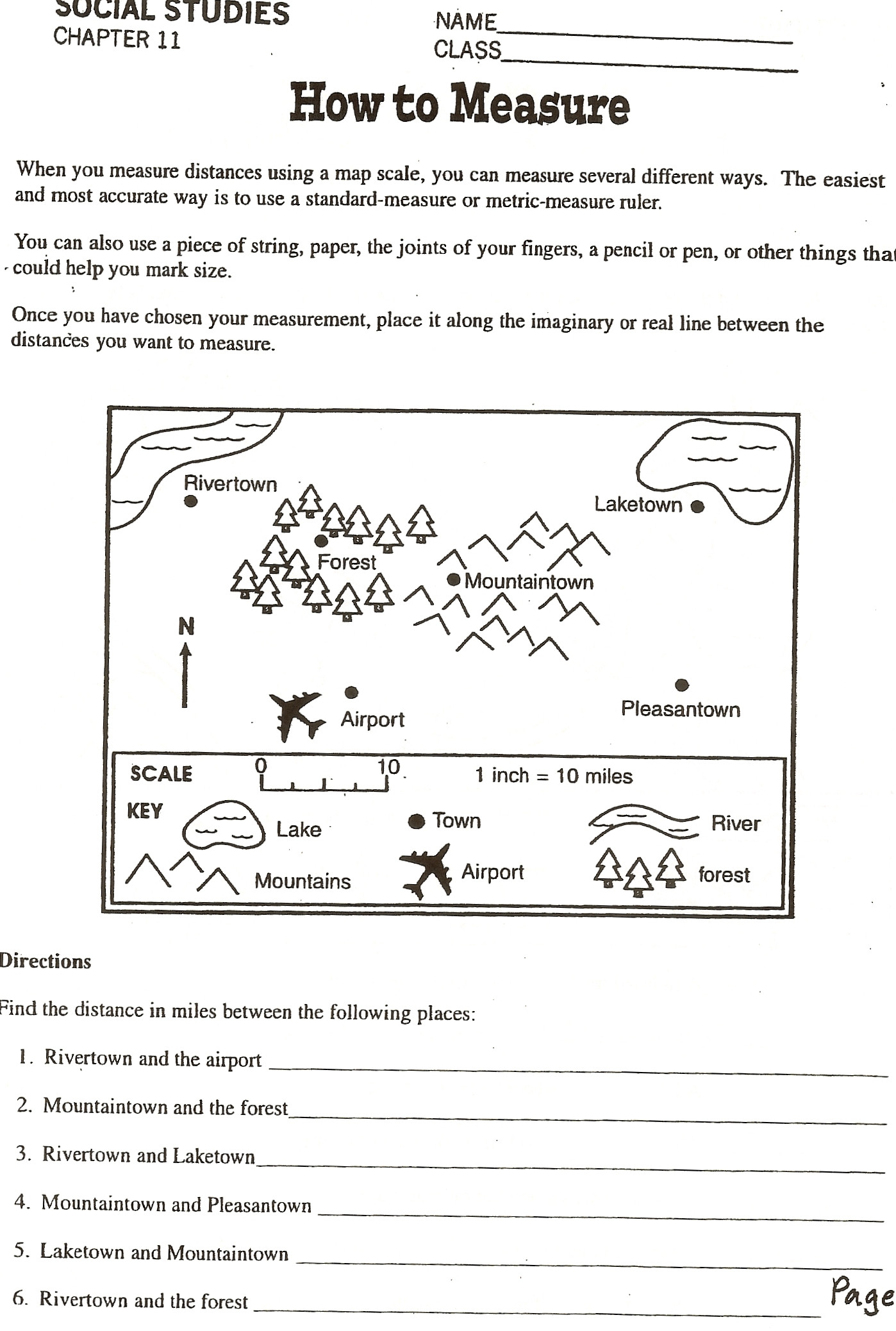 10 Inspirational Printable Map Skills Worksheets for 4th Grade