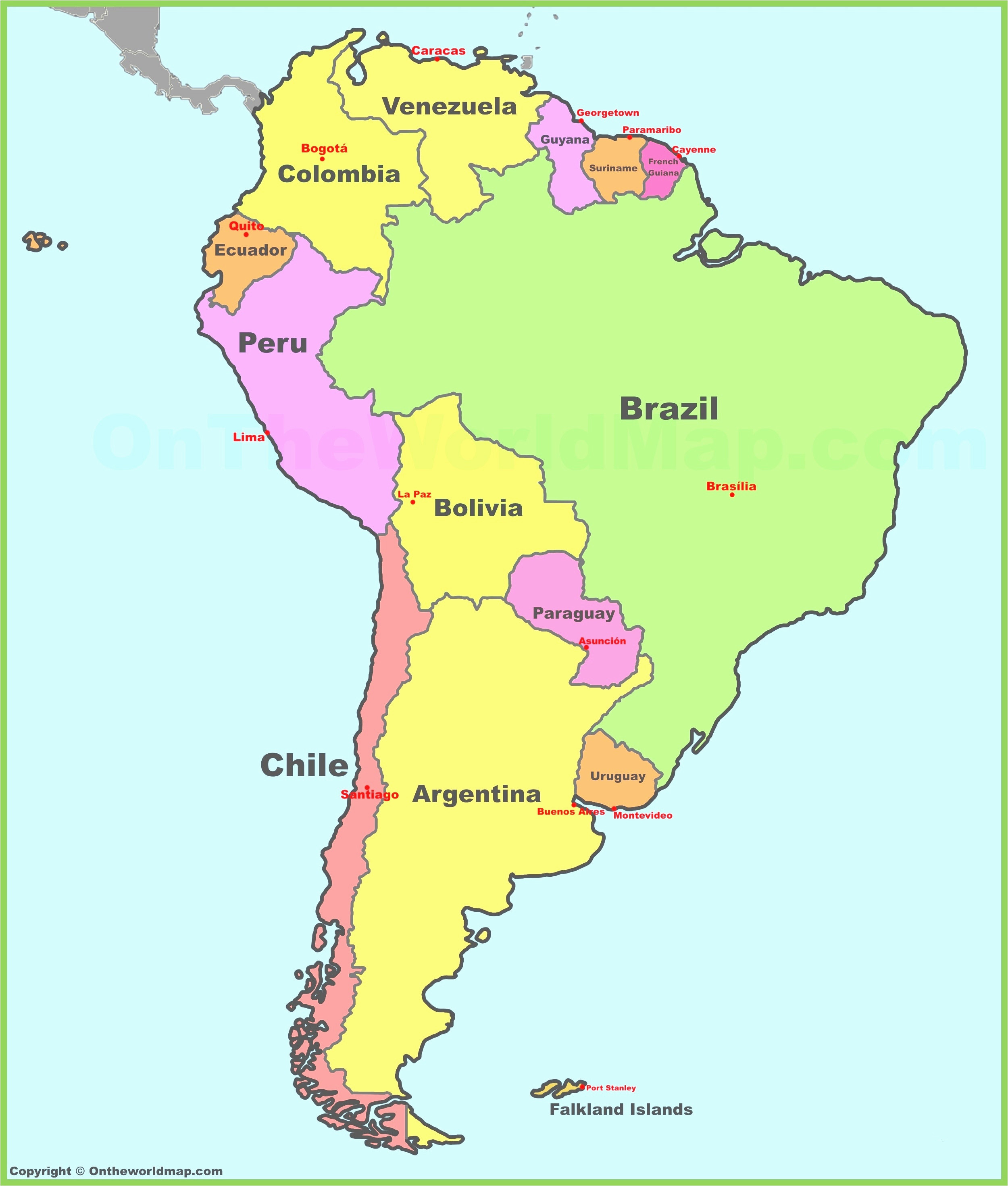 Printable Map South America Best Of North And Central America Countries Printables Map Quiz Game At
