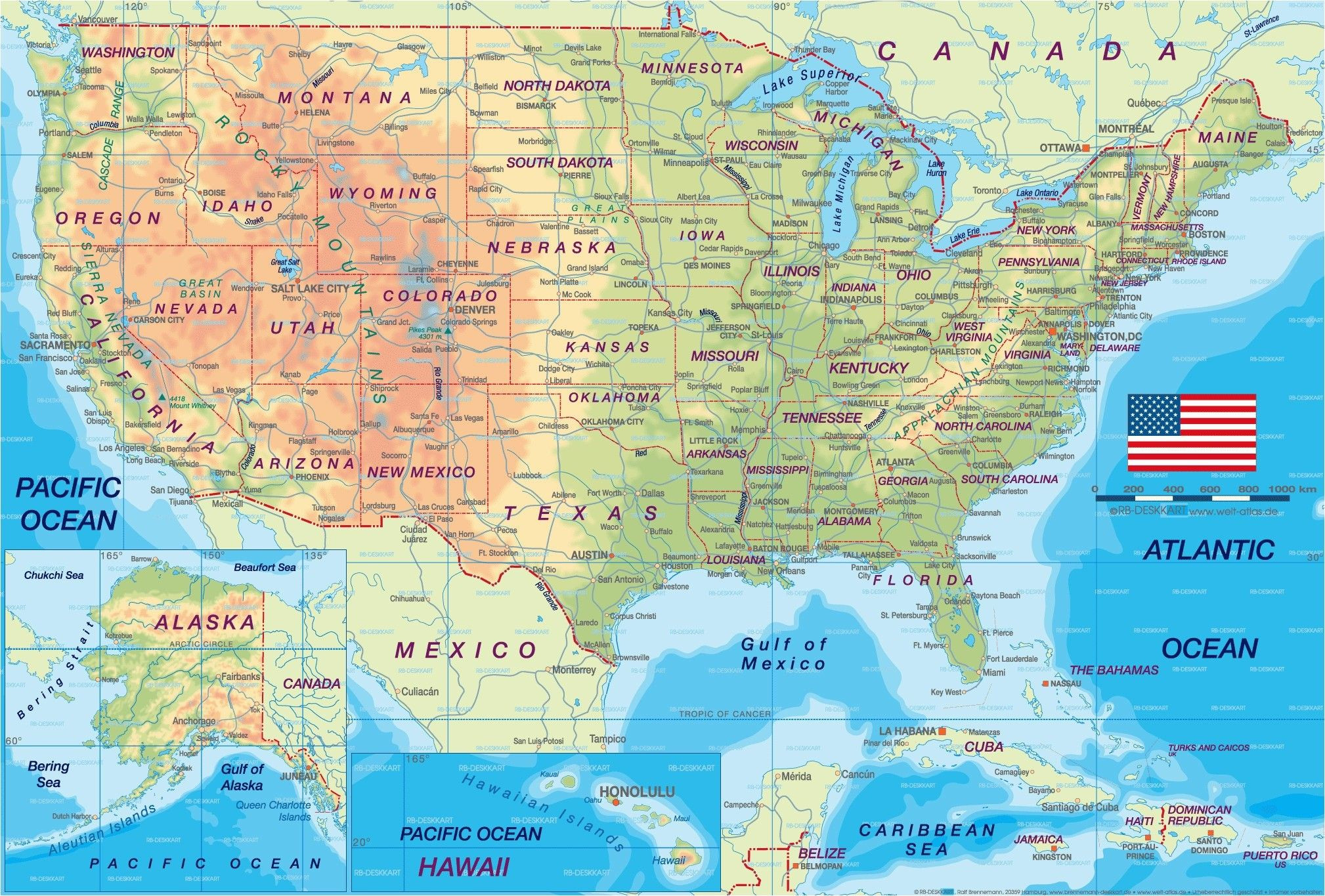 Luxury Map Southern Usa