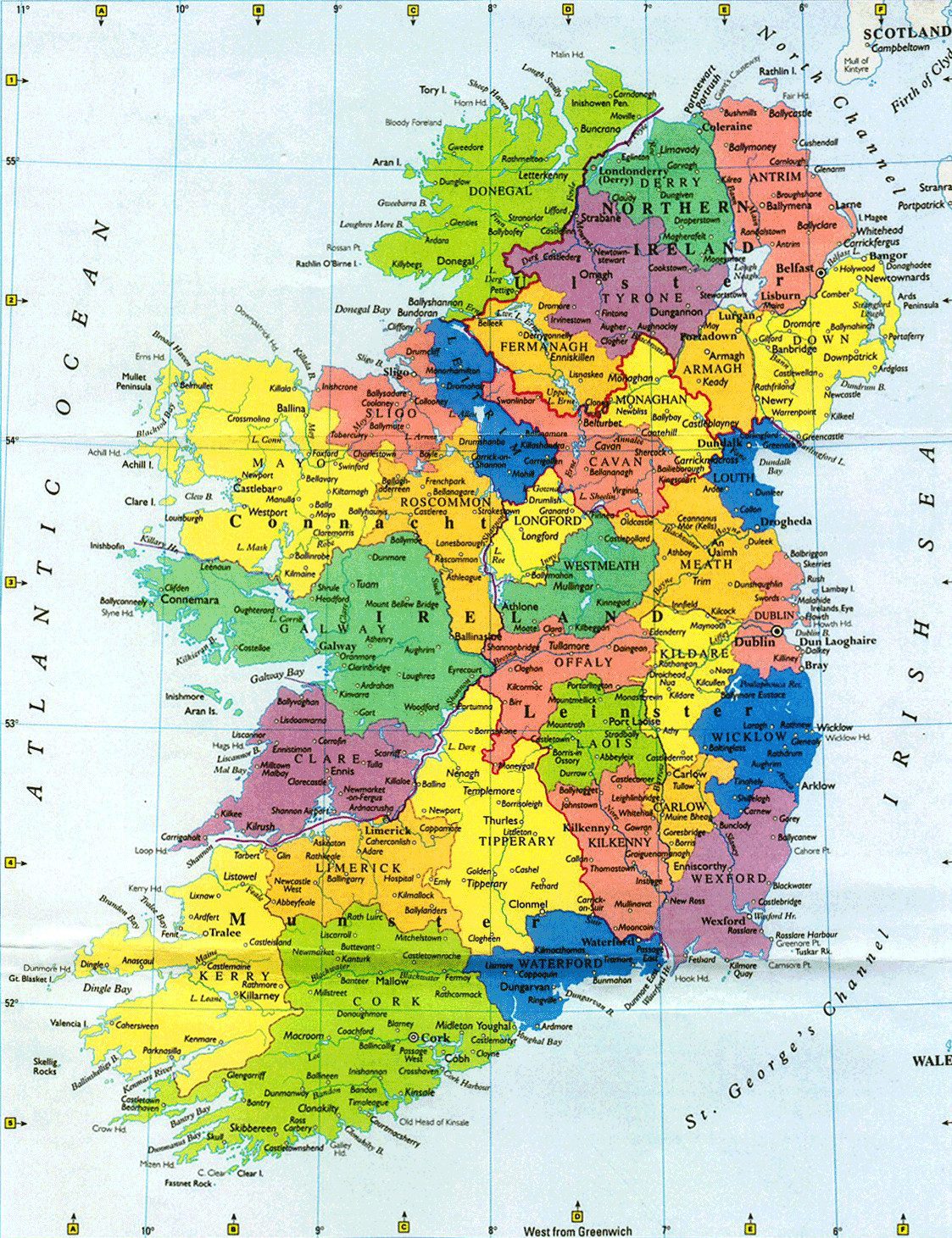 Printable Map Symbols New Free Printable Map Ireland