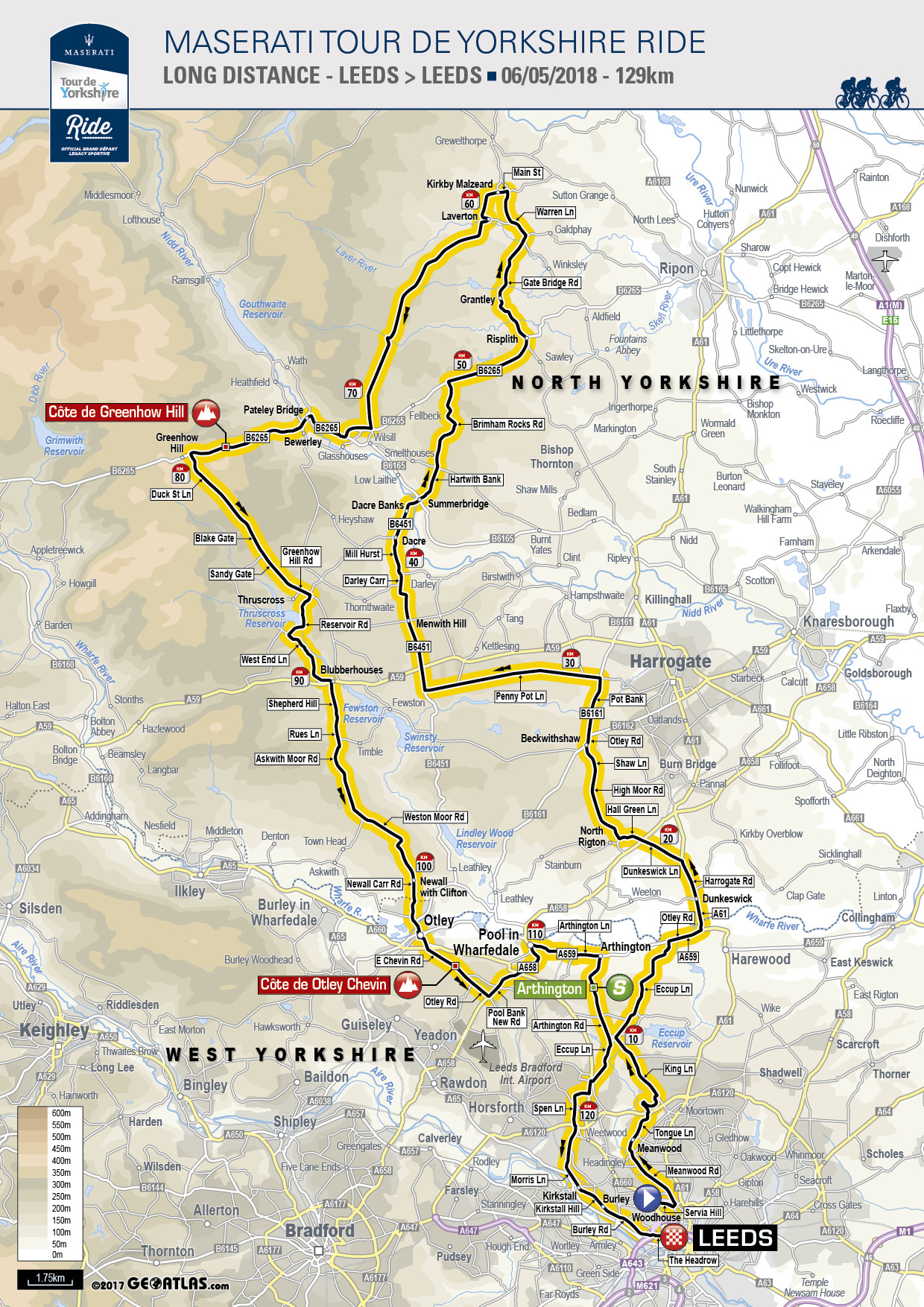 Printable Map Tour De France 2018 Awesome Tour De Yorkshire Ride