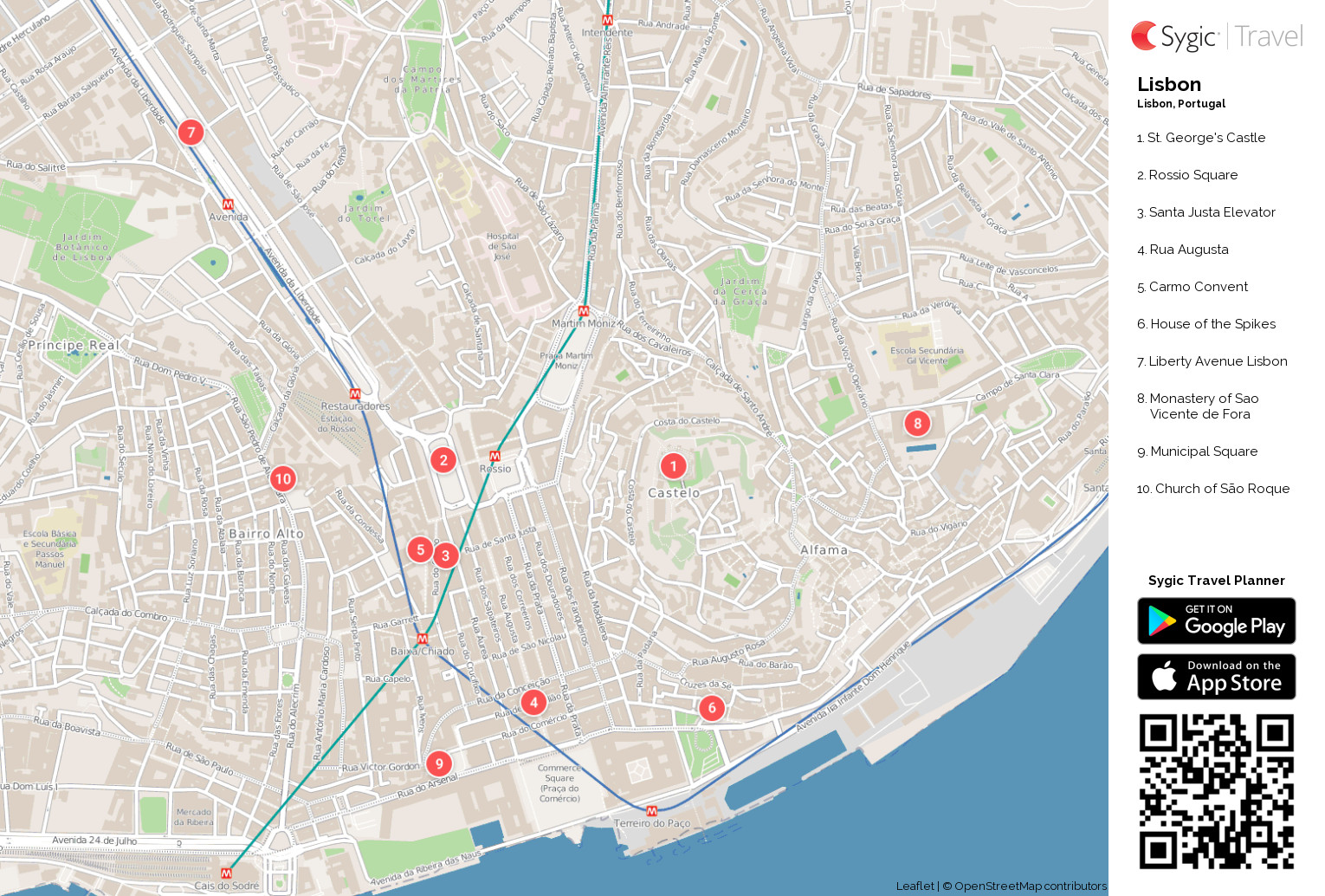 Printable Map Tour De France 2018 Inspirational Lisbon Printable Tourist Map