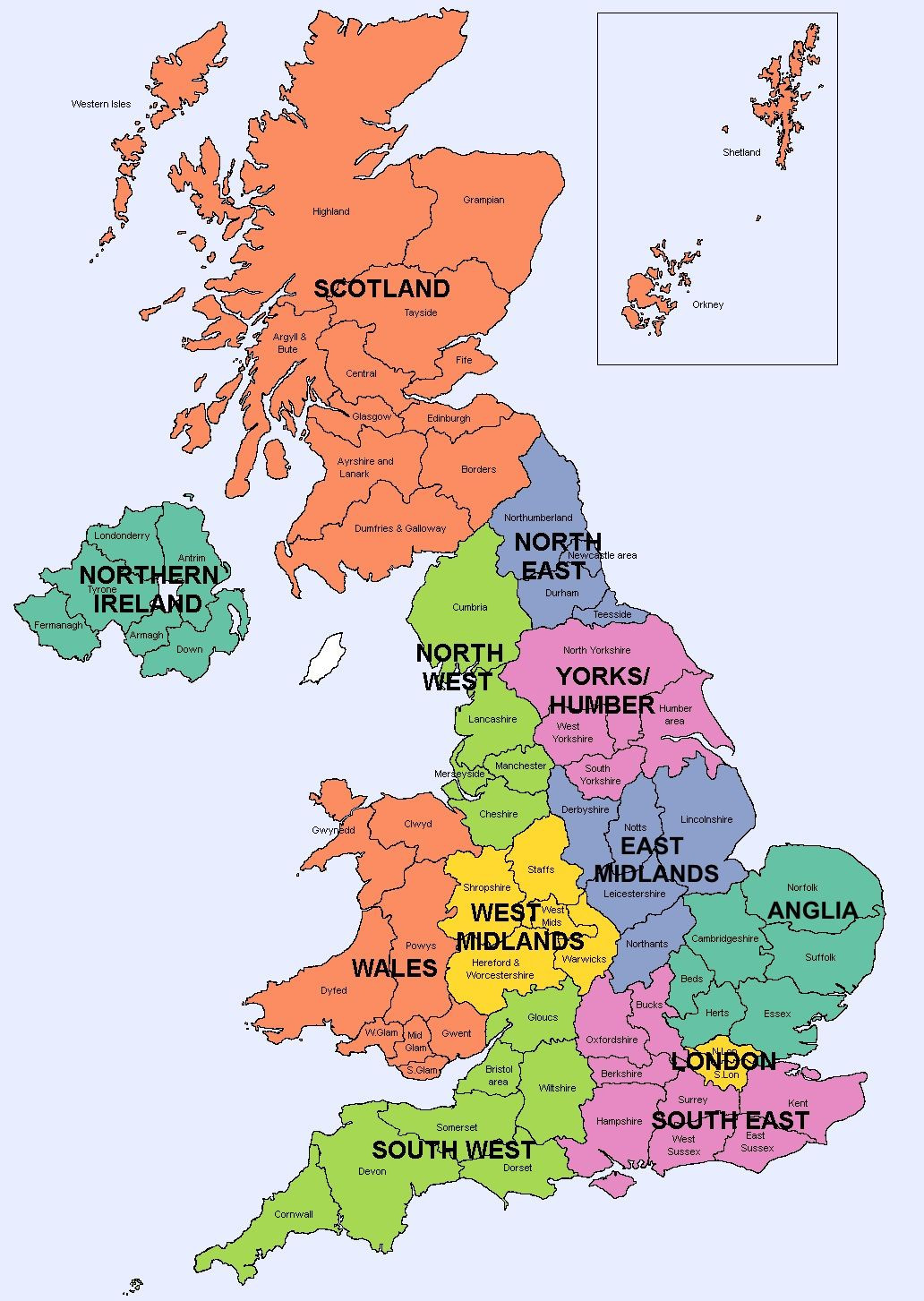 Printable Map Uk And Ireland Best Of Map Of Regions Maps Pinterest