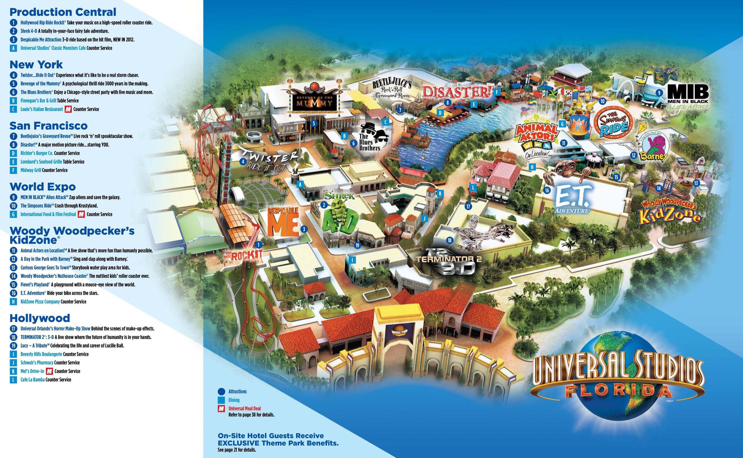 10 Awesome Printable Map Universal Studios Orlando Printable Map