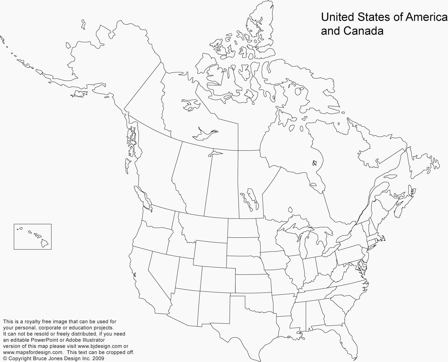 Map Us and Canada Blank wp landingpages