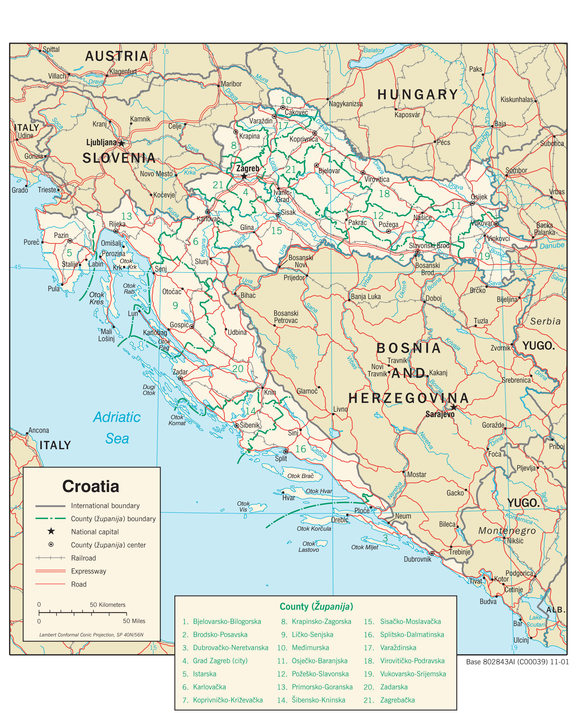 Political Map California Cities Example Croatia Maps Perry