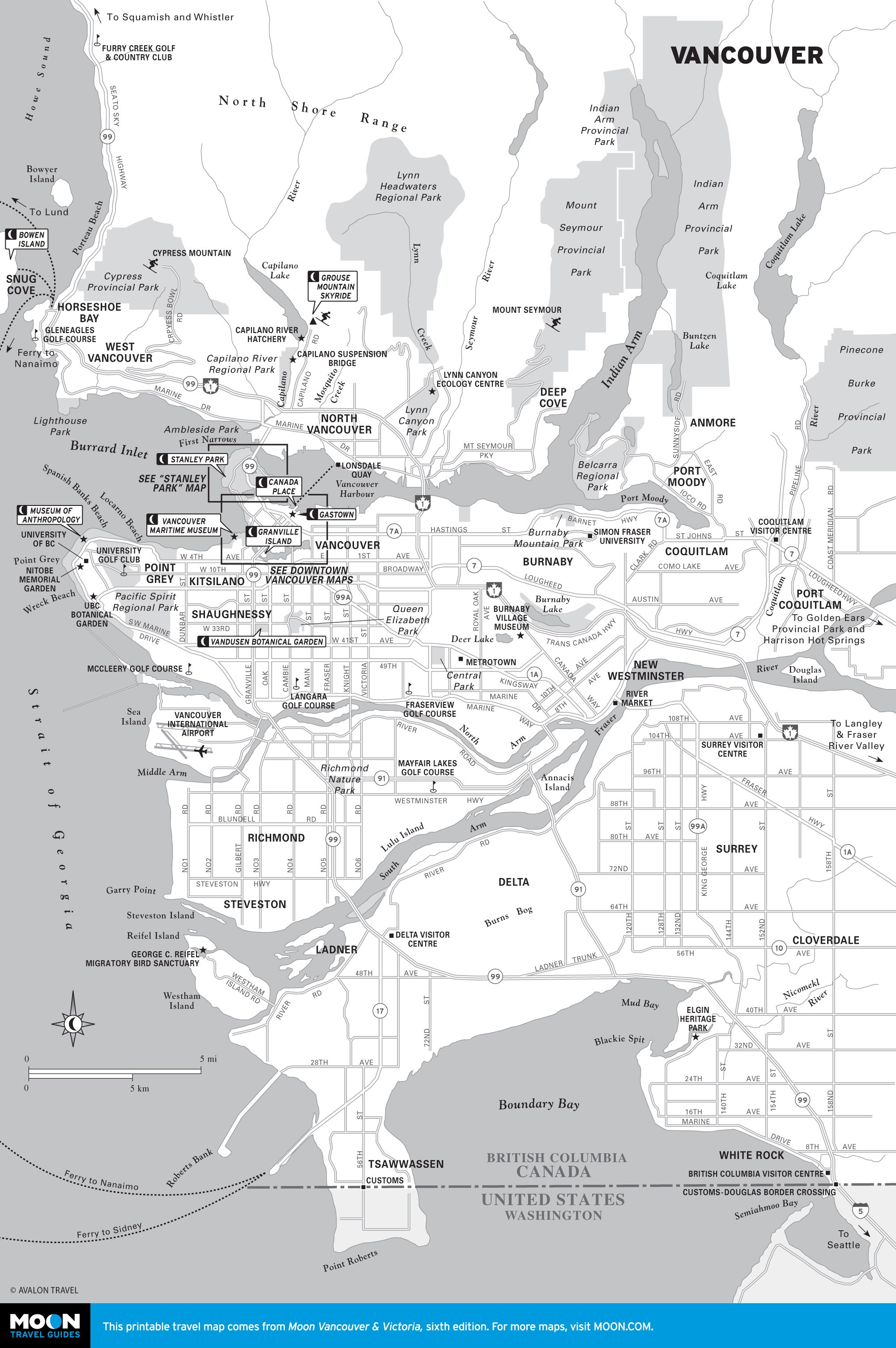 Printable Map Vancouver Bc Fresh Printable Travel Maps Of British Columbia