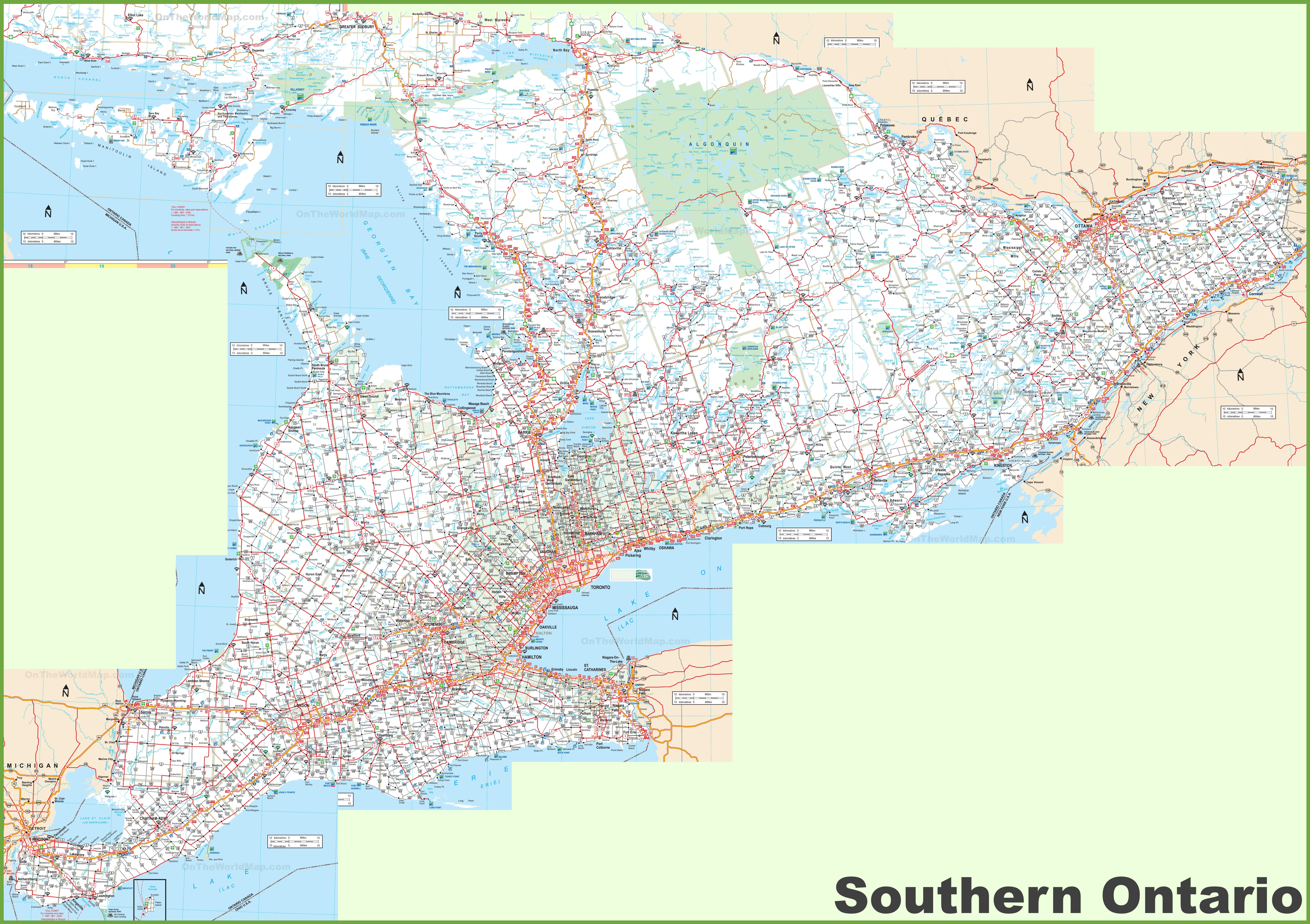 Printable Map Vancouver Bc Lovely Detailed Map Of Southern Tario ï ¿