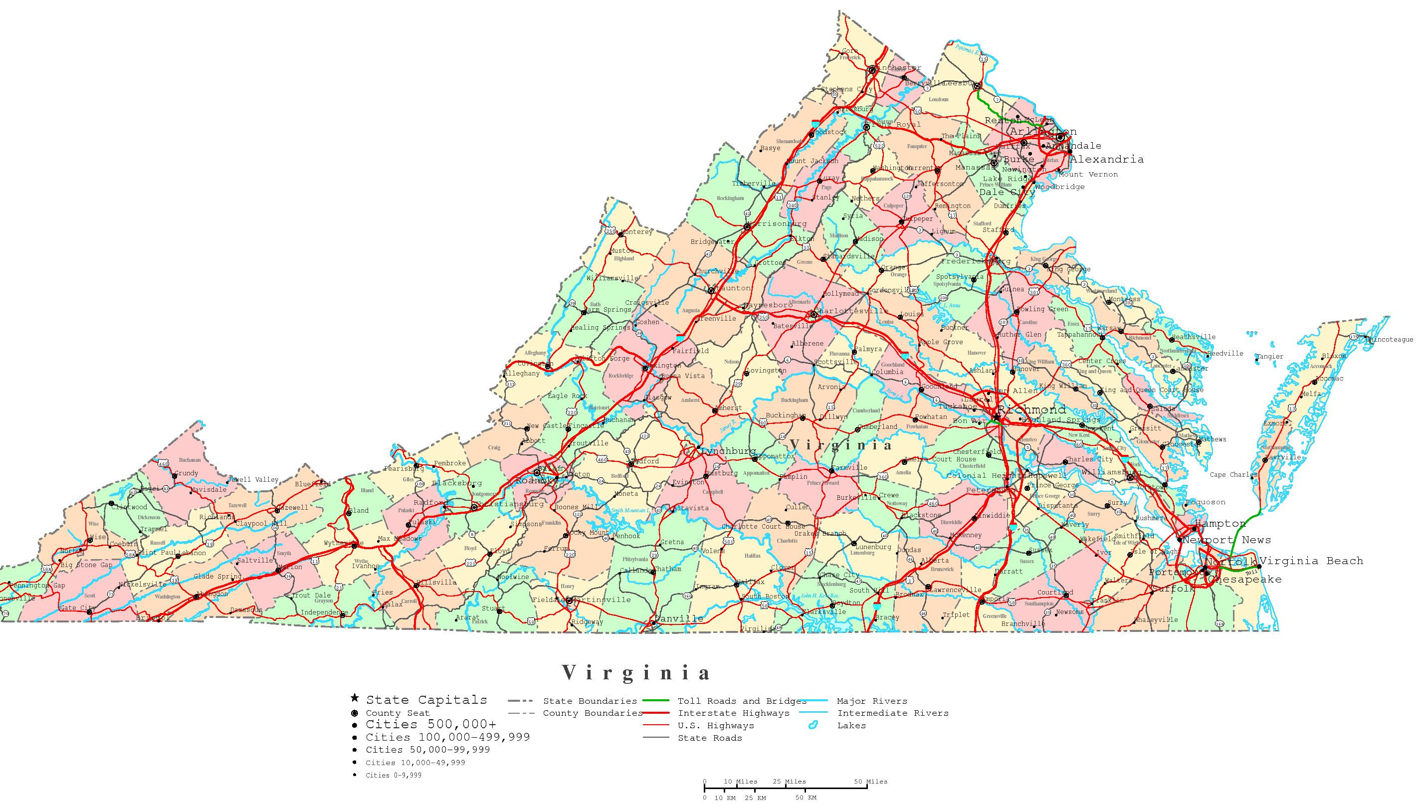 Printable Map Virginia Beautiful Us Map States And Cities Luxury Va Map With Counties And Cities