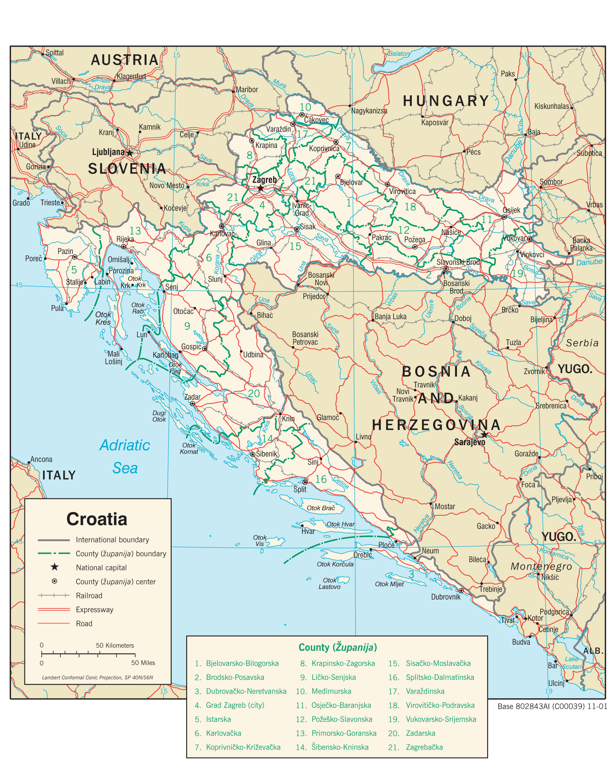 Printable Map Zagreb Elegant Croatia Maps Perry Casta±eda Map Collection Ut Library Line