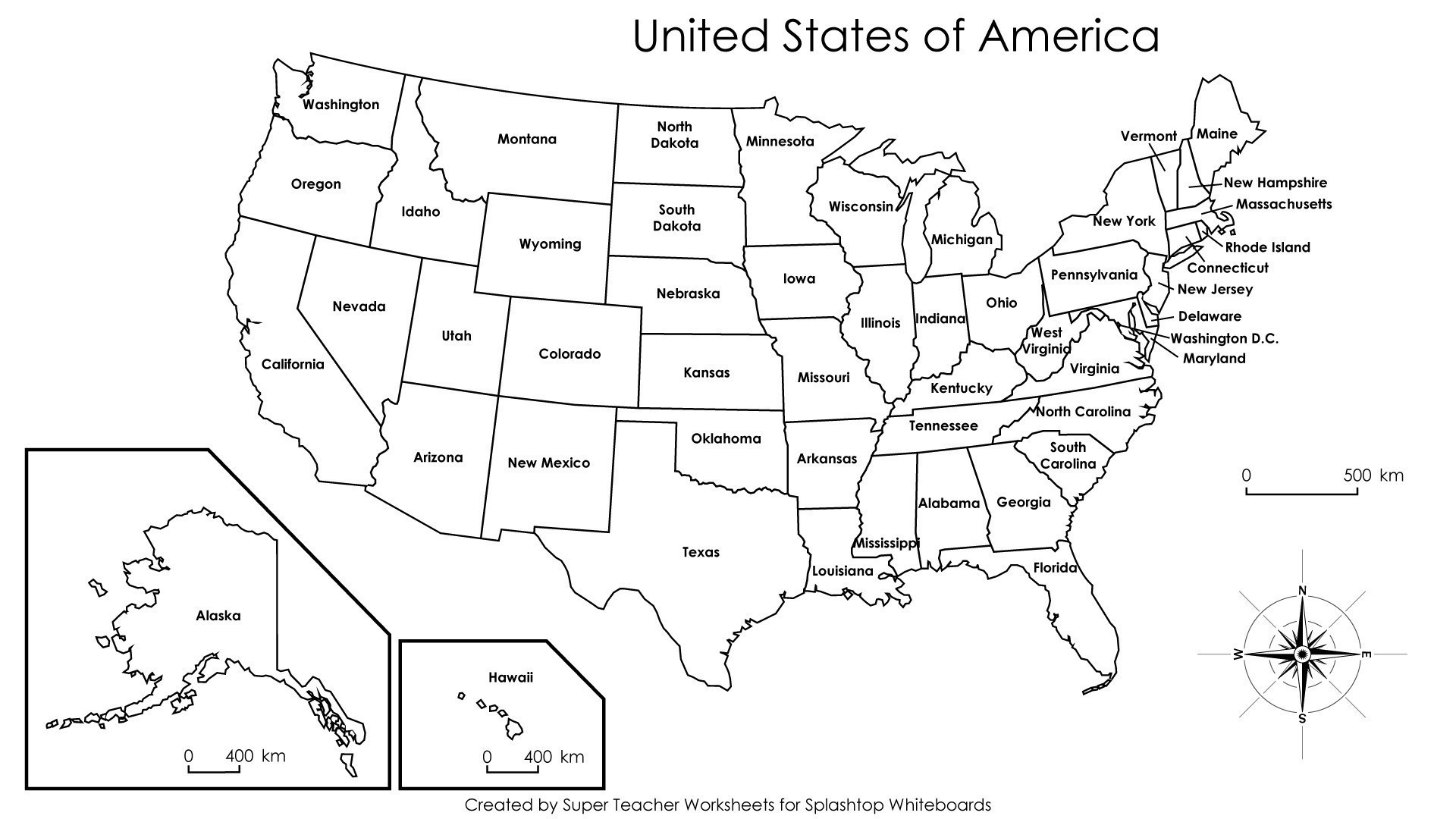 Printable United States Maps Outline And Capitals Printable Usa Map