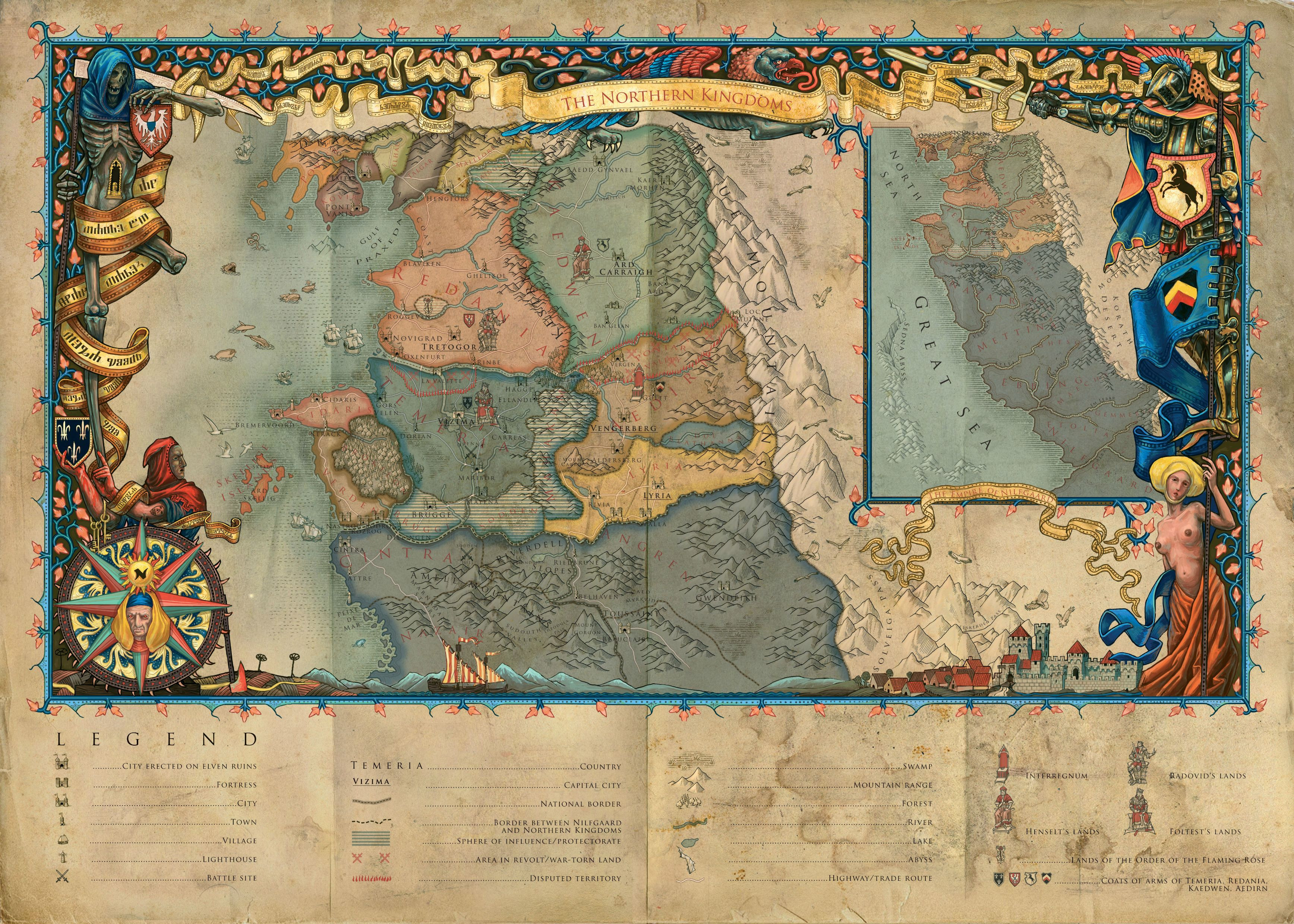 Printable Witcher 3 Map Lovely Is There A Plete Map Of The World Of The Witcher E That Shows