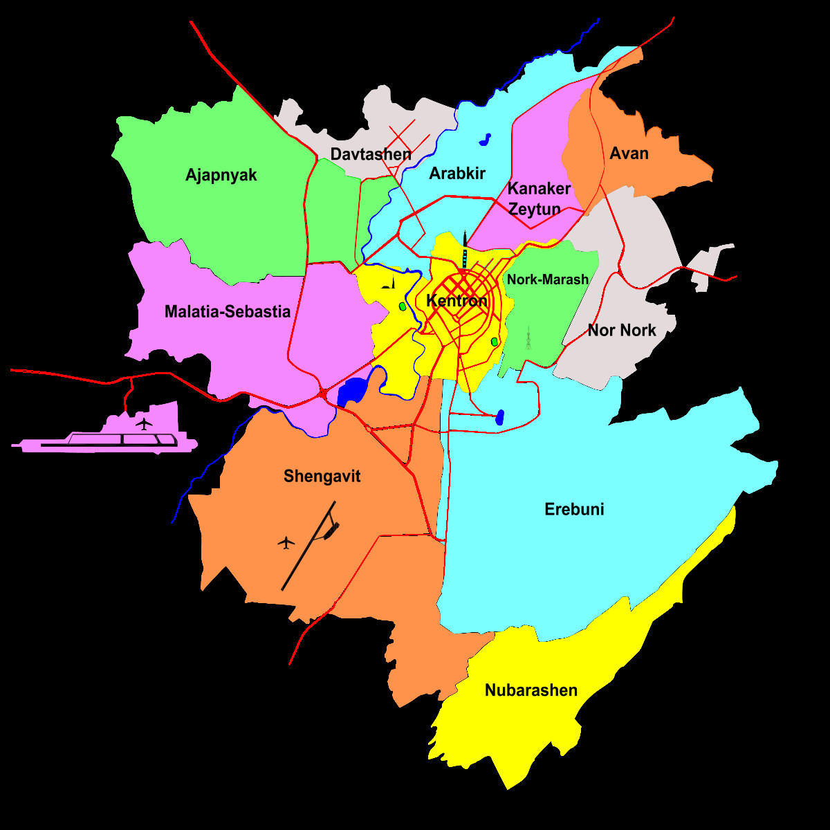 Districts of Yerevan