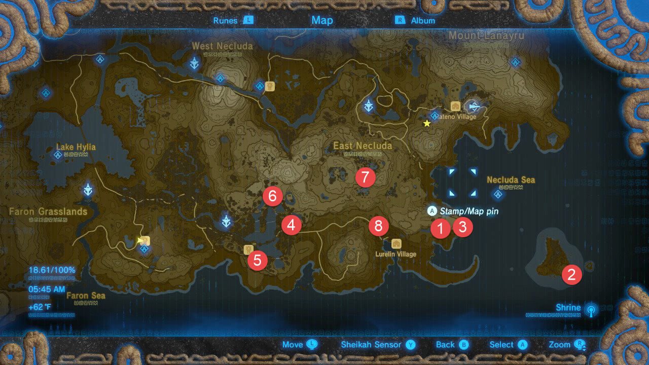 Printable Zelda Map Breath Of The Wild Inspirational The Legend Zelda Breath The Wild All Shrine Locations