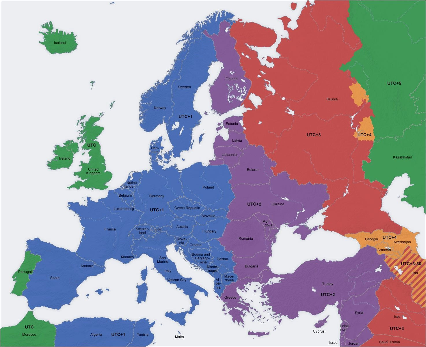 Printable Zone Map Inspirational Europe Map Time Zones Utc Utc Wet Western European Time Zone Time