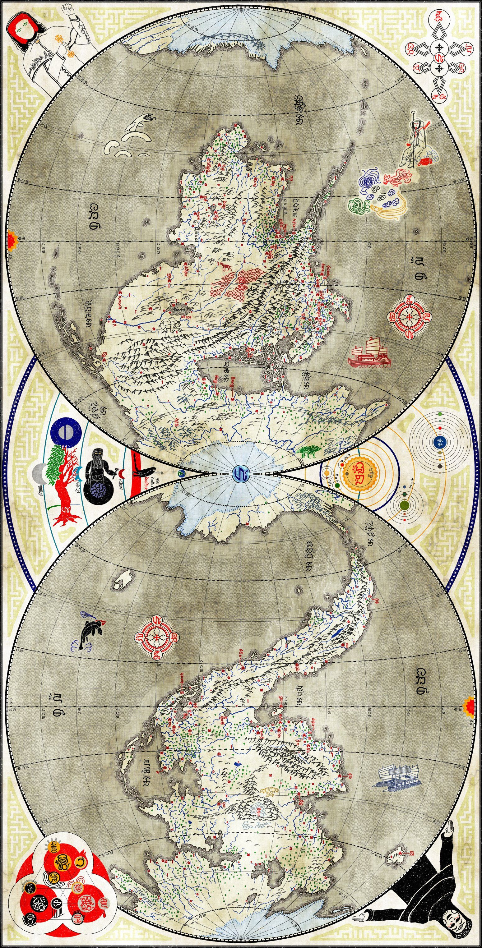Ysi Earth Map II by Naeddyr cartography