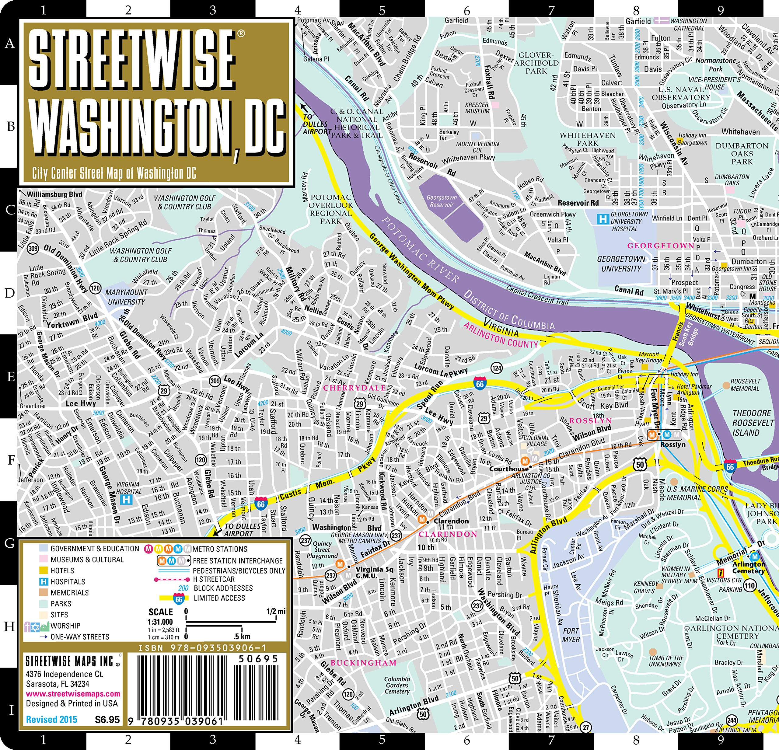 Washington D.c. Printable Map Fresh Streetwise Washington Dc Map Laminated City Center Street Map Of