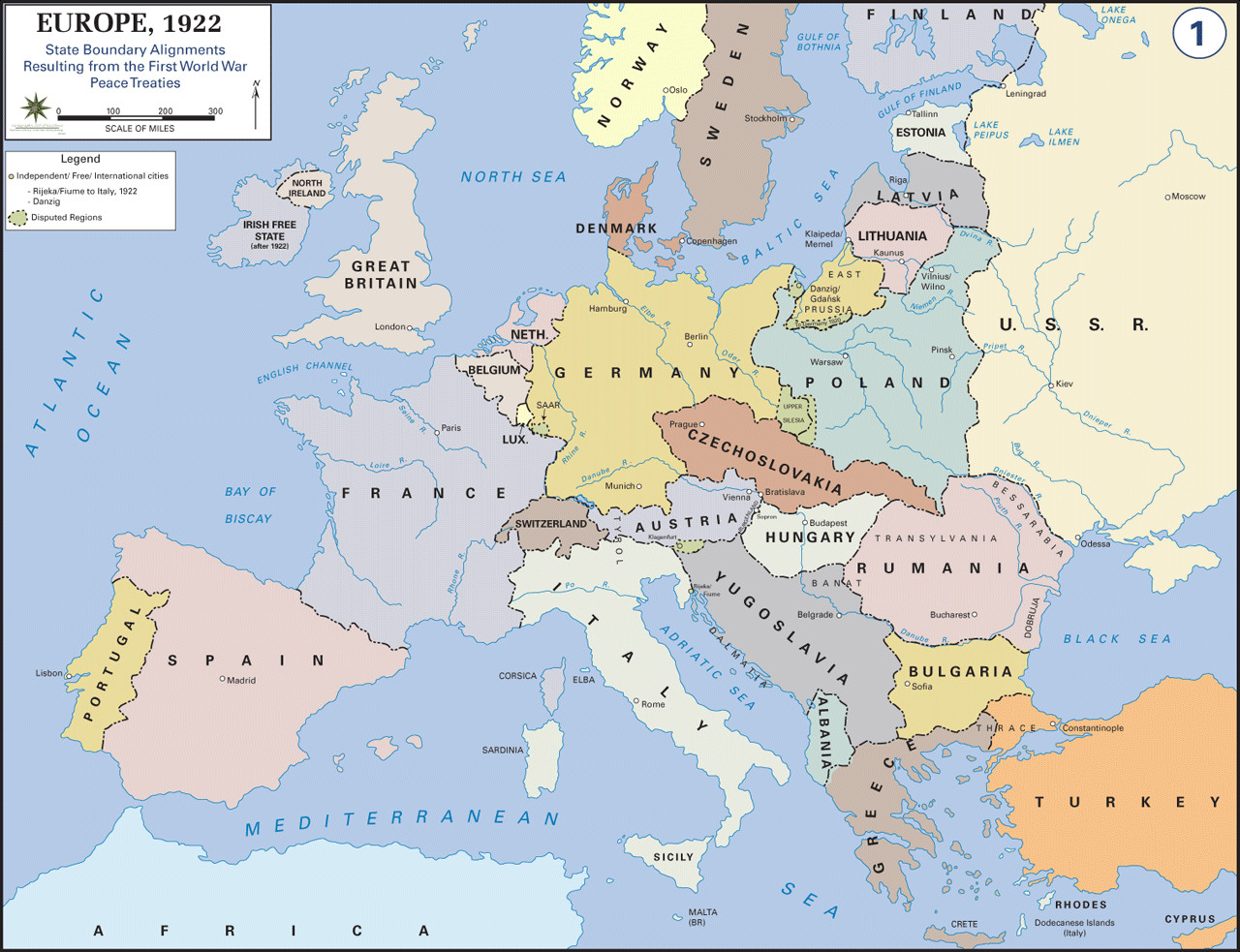 World War 1 Printable Map Lovely Map Of Europe After The Treaty Of Versailles
