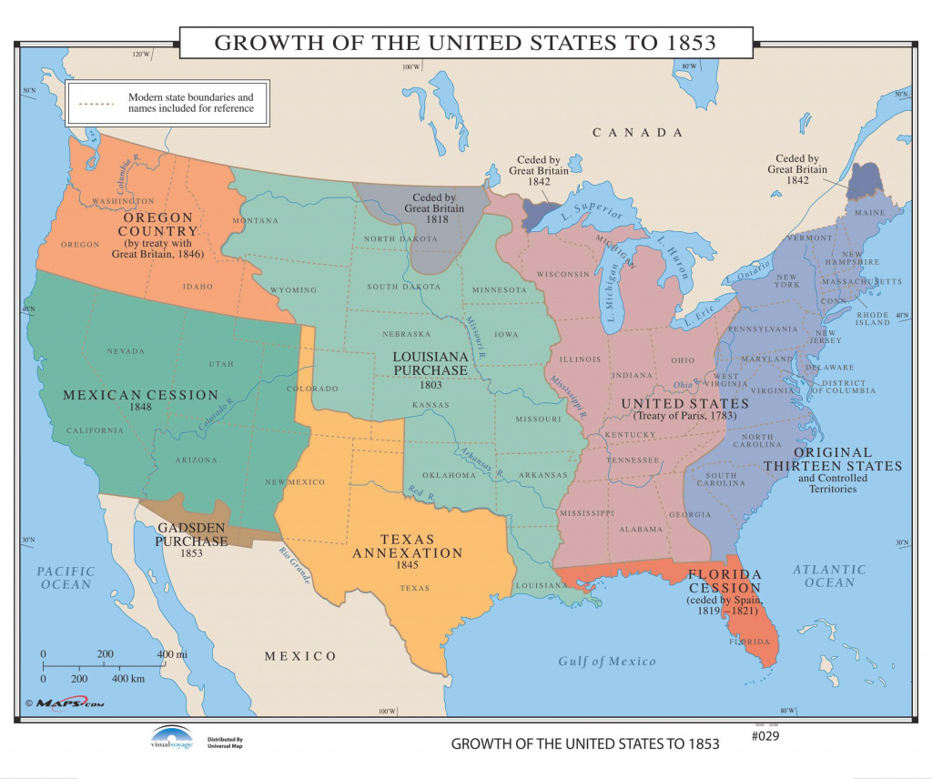 029 Growth Of The United States To 1853 – Kappa Map Group within Growth Of The United States To 1853 Map