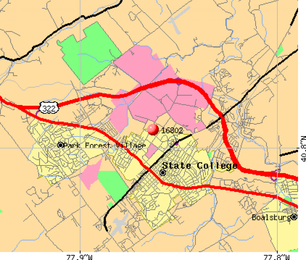 16802 Zip Code (State College, Pennsylvania) Profile - Homes with State College Zip Code Map