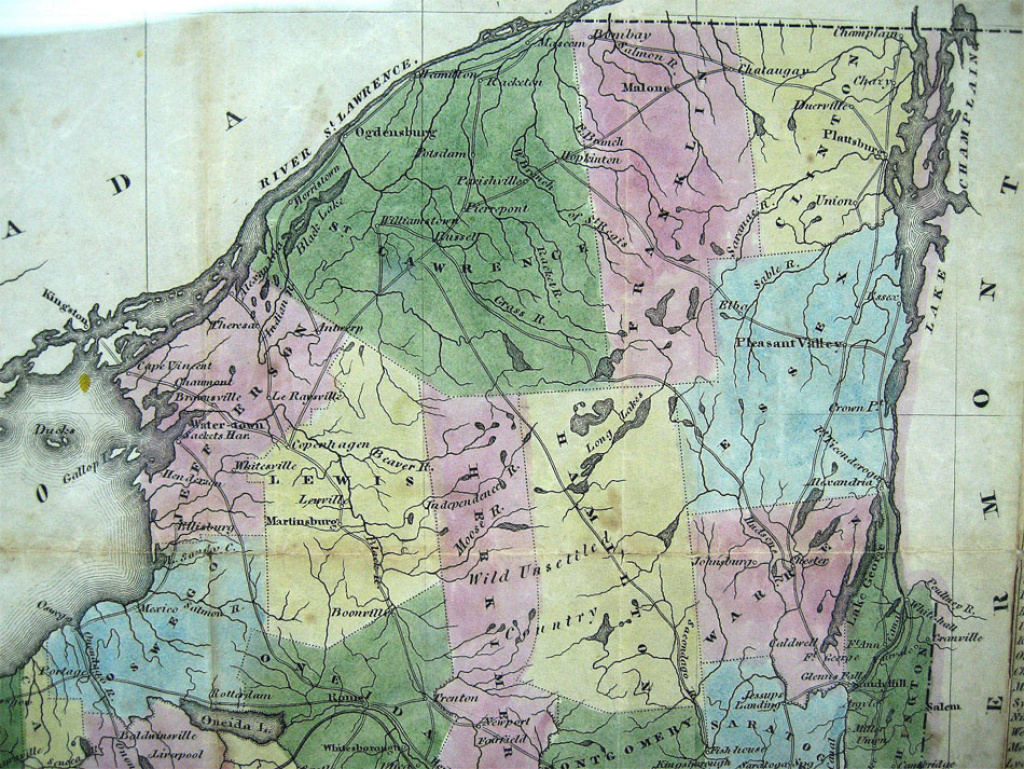 1833 Map Of New York State: Andrus, Judd, Hartford, Conn.: Daily with regard to Map Of Northern Ny State