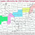1925 Tornado In Tri State Map