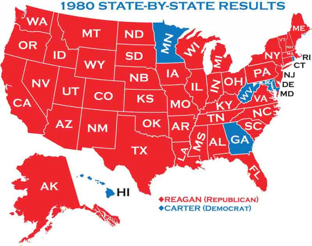 1980 Presidential Elections regarding 1980 Presidential Election Results By State Map