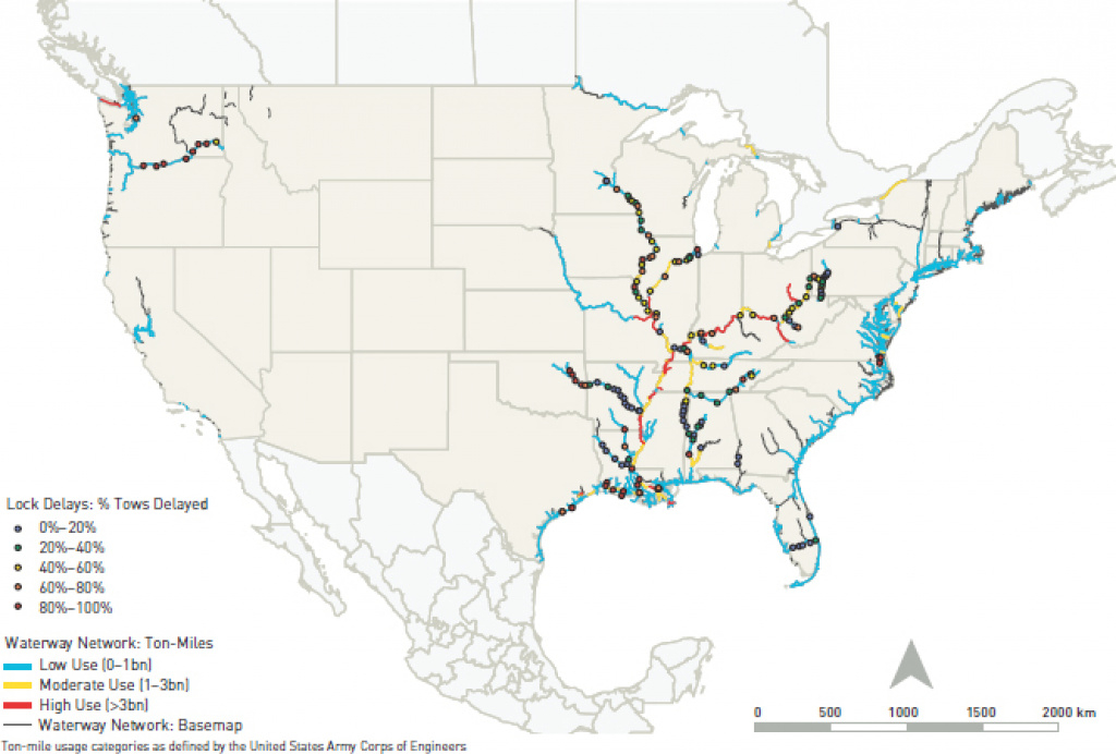 2 Role Of The Inland Waterways System In National Freight in Navigable Waters Of The United States Map
