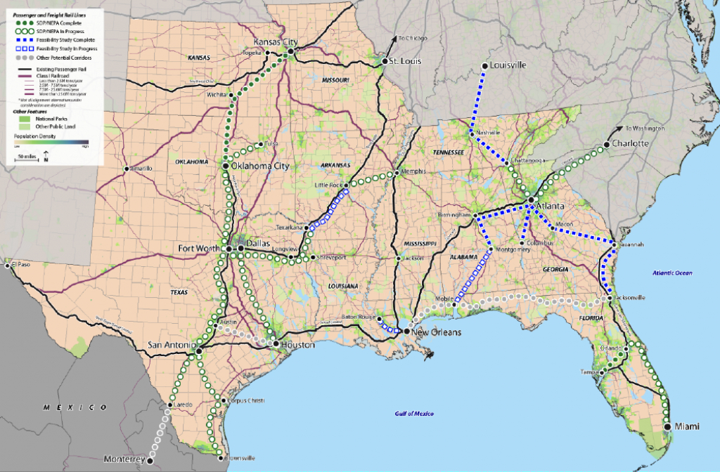 2014 Southeast Multi-State Passenger Rail Workshop — Southern Rail regarding Alabama State Railroad Map