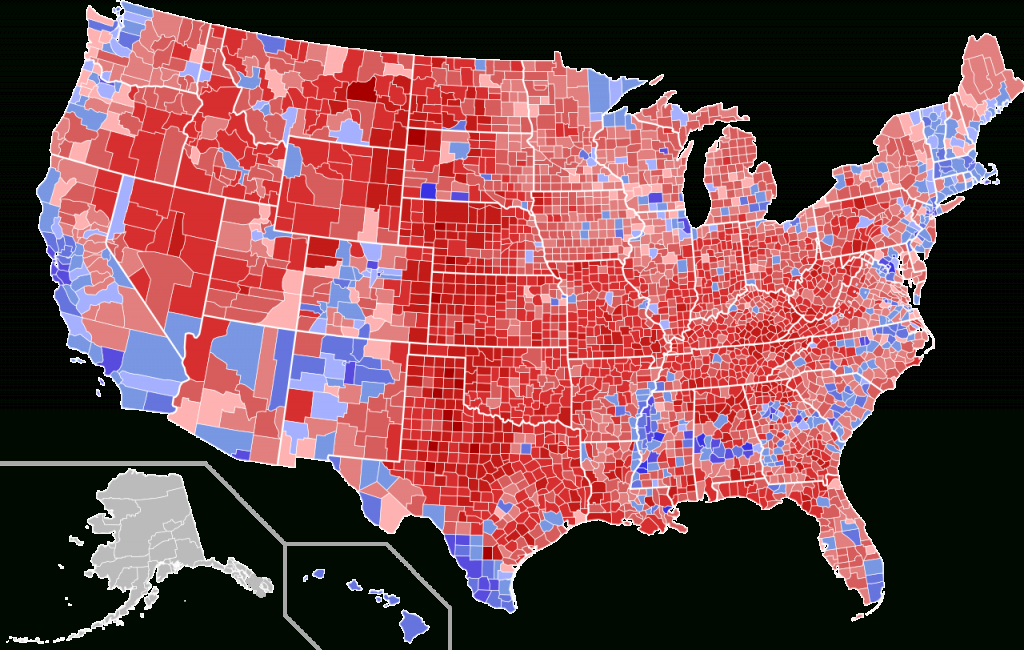 2016 Us Presidential Election Mapcounty &amp;amp; Vote Share – Brilliant regarding Red States Map 2015