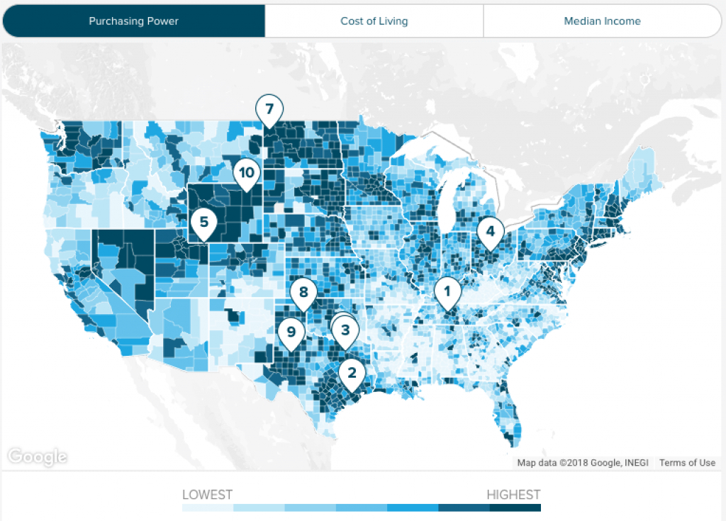 2018 Cost Of Living Calculator - Cost Of Living Comparison Tool for Cost Of Living By State Map