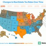 2018's Property Taxesstate Throughout Tax Rates By State Map