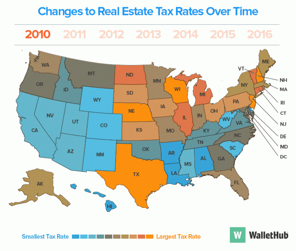 2018&amp;#039;s Property Taxesstate throughout Tax Rates By State Map