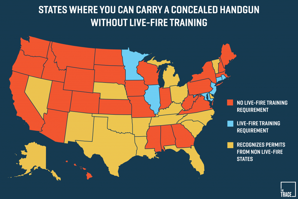 26 States Will Let You Carry A Concealed Gun Without Making Sure You throughout Open Carry States Map 2017
