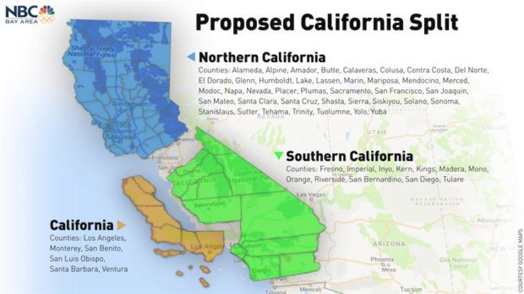 3 Californias? Billionaire's Plan To Split California Into 3 pertaining to California Map With States