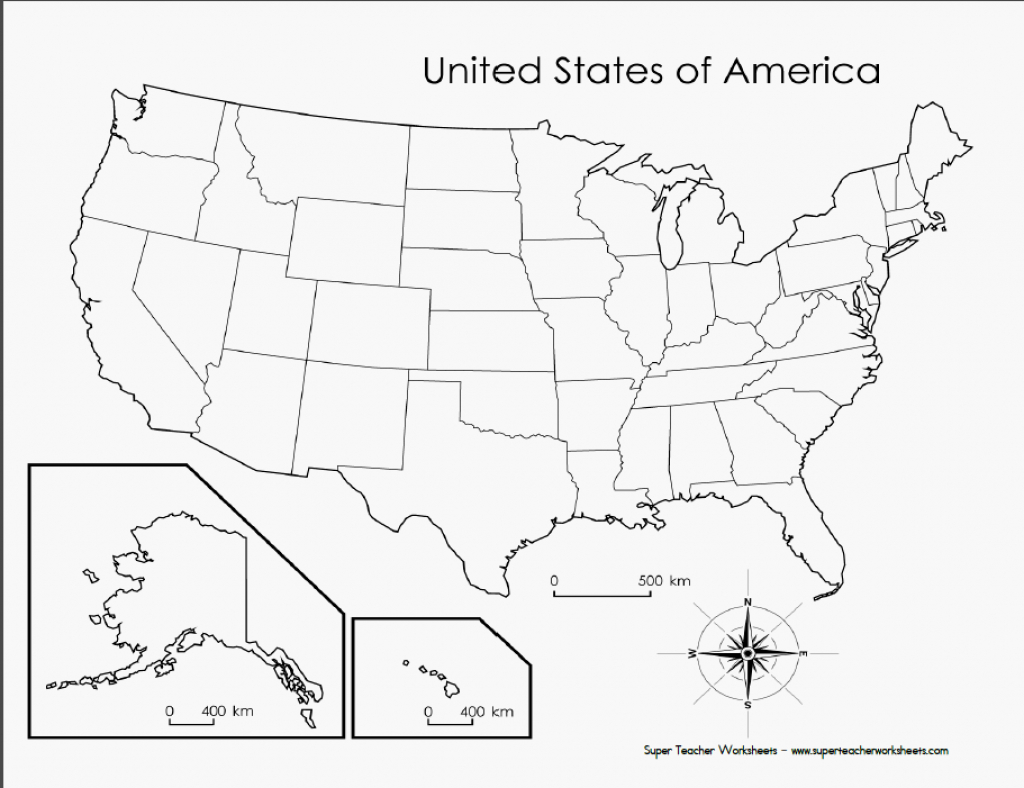 50 States Map |  Link To The Best Printable Blank Map Of The 50 within Printable 50 States Map