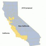 51St State? California Has Another Proposal To Be Split – Orange Intended For Splitting California Into Two States Map