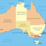 6195776 Map Of Australia Showing Eight States And Major Cities With Regarding Map Of Australia With States And Major Cities