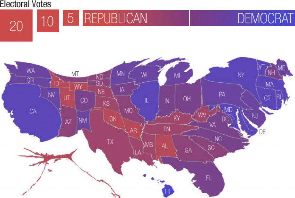 A Campaign Map, Morphedmoney : It&amp;#039;s All Politics : Npr pertaining to Electoral Votes By State Map