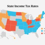 A List Of Income Tax Rates For Each State In States Without Income Tax Map