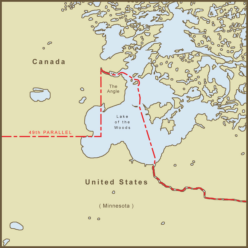 A Map Of &amp;quot;the Northwest Angle&amp;quot; Border Between The Usa And … | Flickr pertaining to Map Of Northwest United States And Canada
