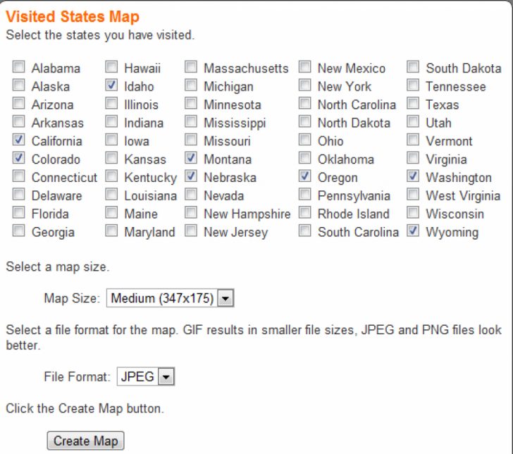 A Map Of Visited States - Geeksontour With States I Have Visited Map