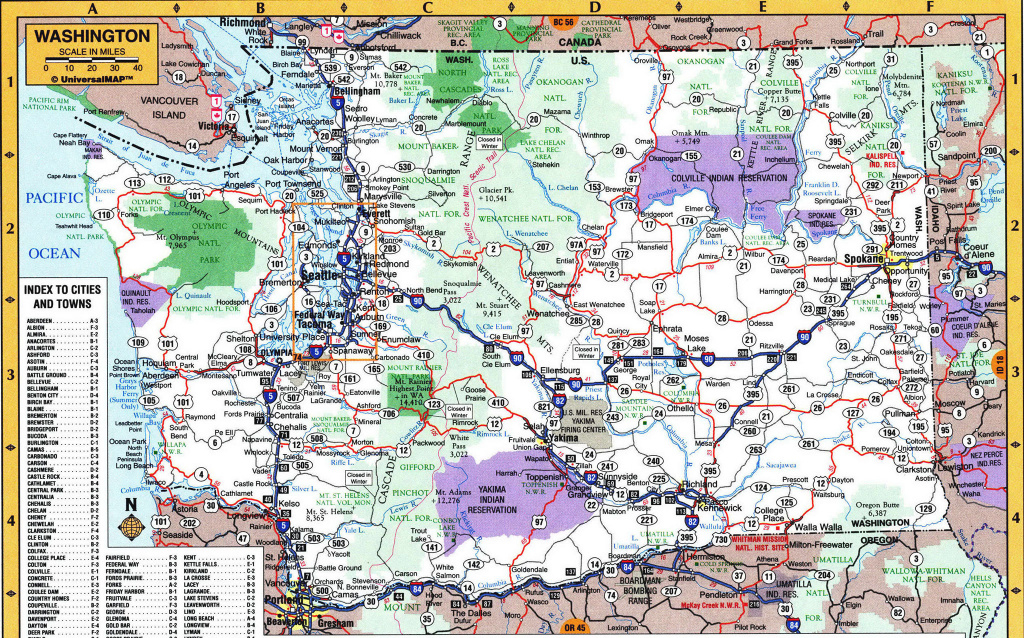 A Nice Detailed Map Of Washington State - Collection Of Map Pictures within Detailed Road Map Of Washington State