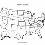 A Printable Map Of The United States Of America Labeled With The With Regard To Printable Map Of The United States With State Names