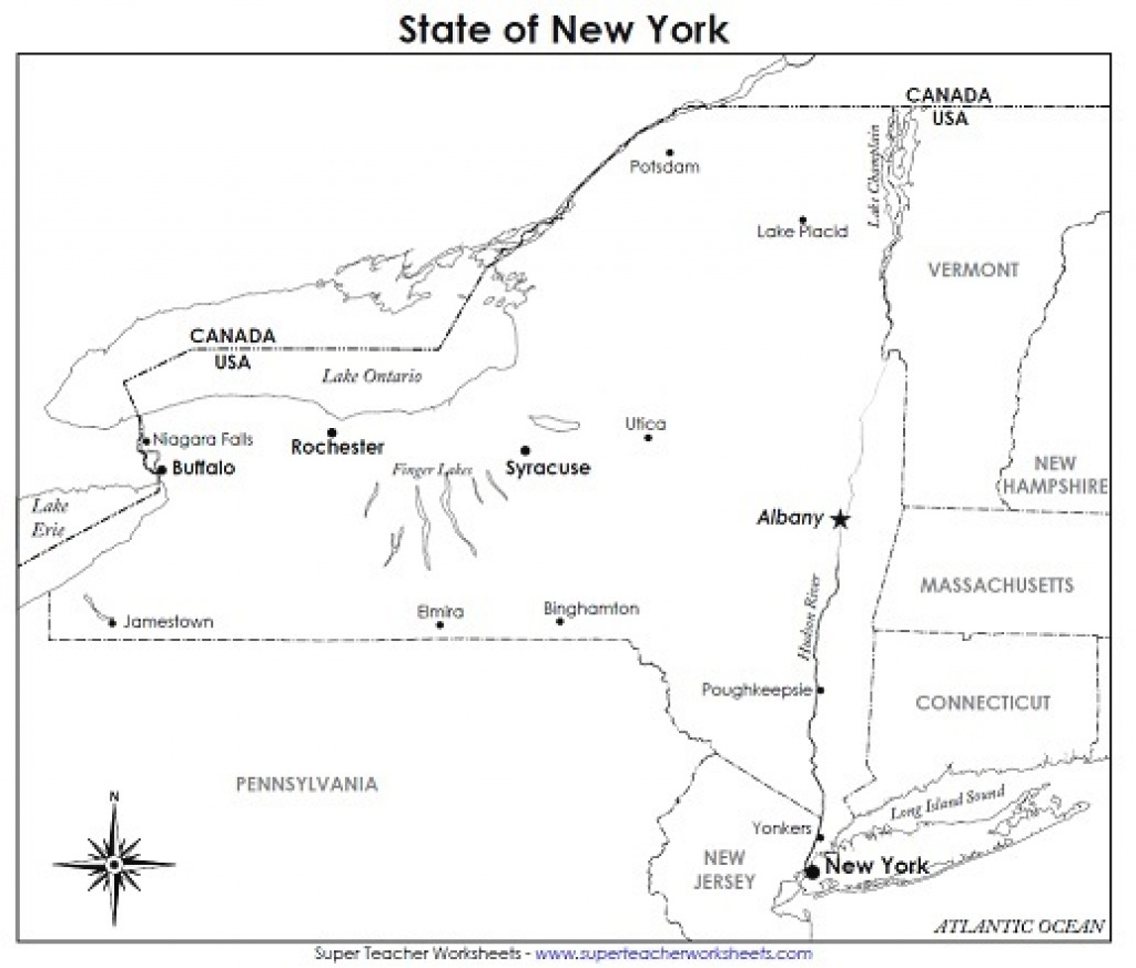 A Printable State Map pertaining to Printable Map Of New York State