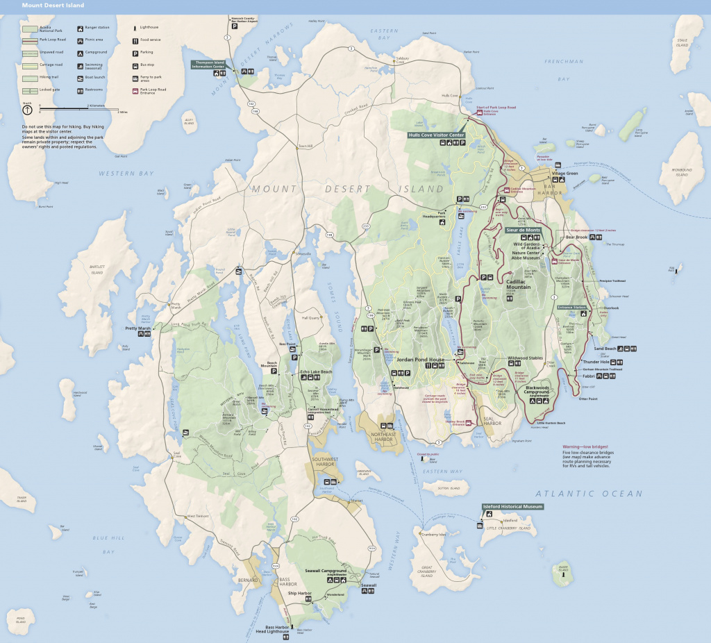 Acadia Maps | Npmaps - Just Free Maps, Period. throughout Duck Lake State Park Trail Map