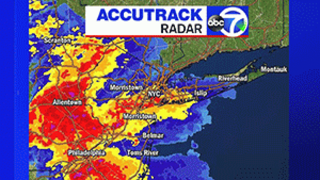 Accutrack Radar | New York Weather News | Abc7Ny with New York State Weather Map