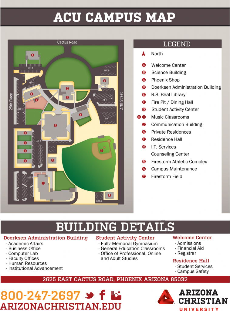 Acu Campus Map | Arizona Christian University in Dixie State University Campus Map